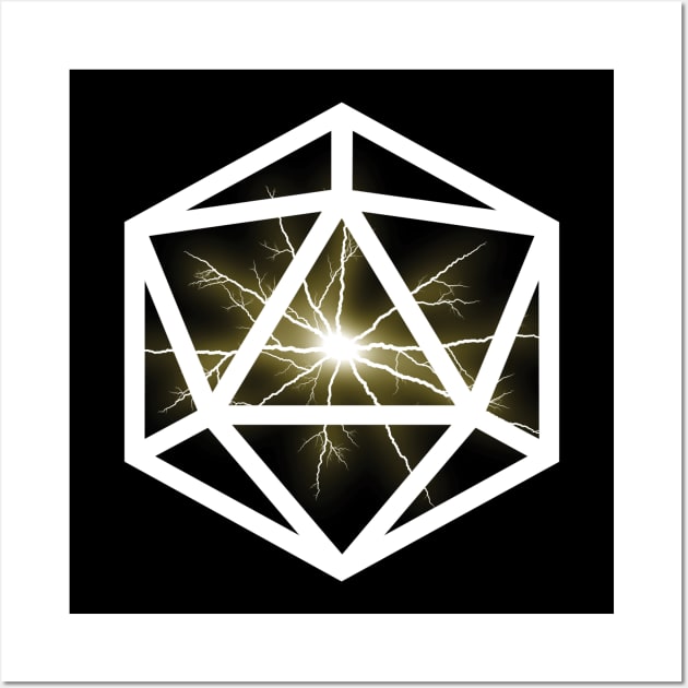 D20 Decal Badge - Lightning Wall Art by aaallsmiles